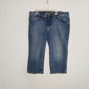 Thre3 Blue Denim Jean Capris Women's 12